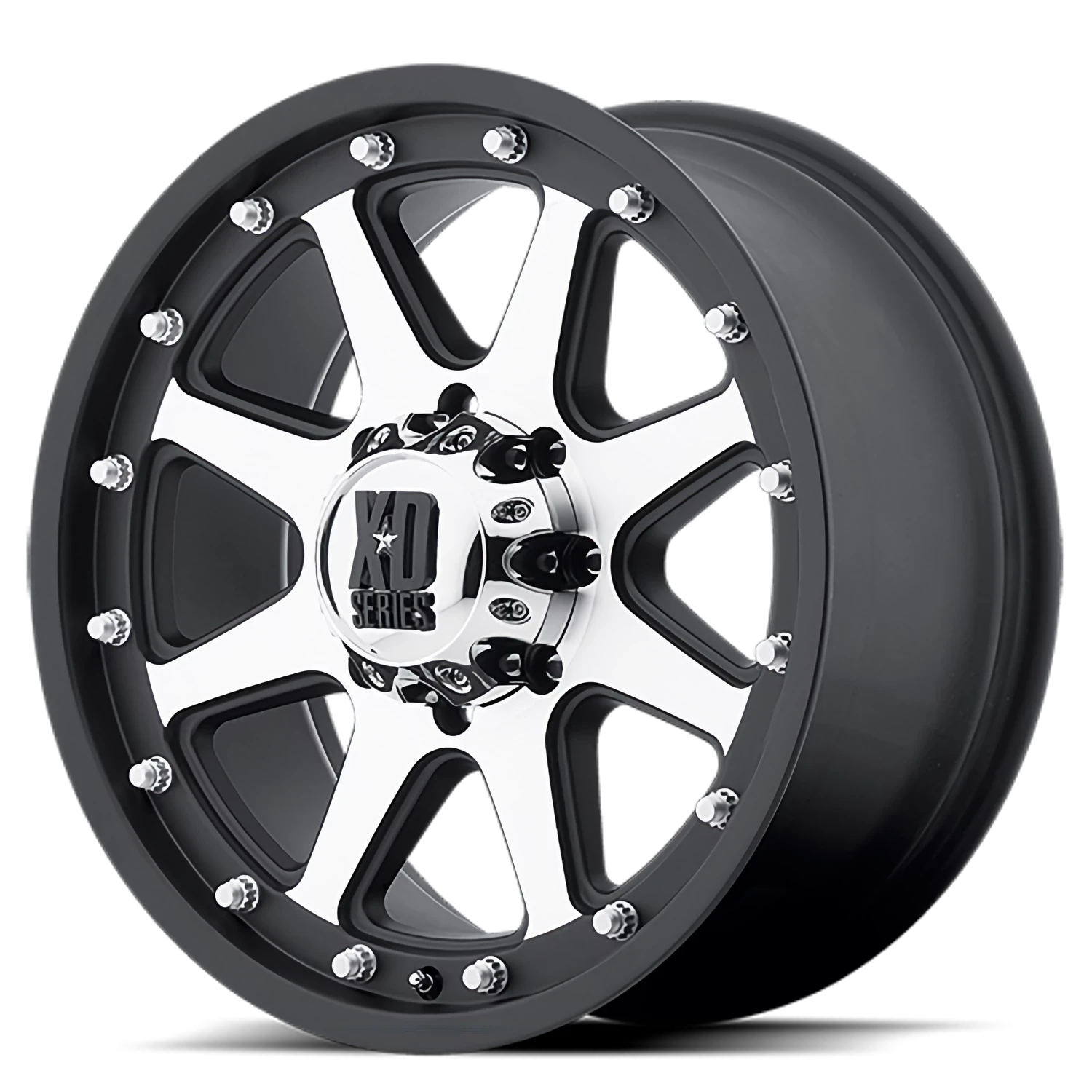 XD Series Addict 16x9" 8x170mm 72mm CB -12mm Matte Black Machined