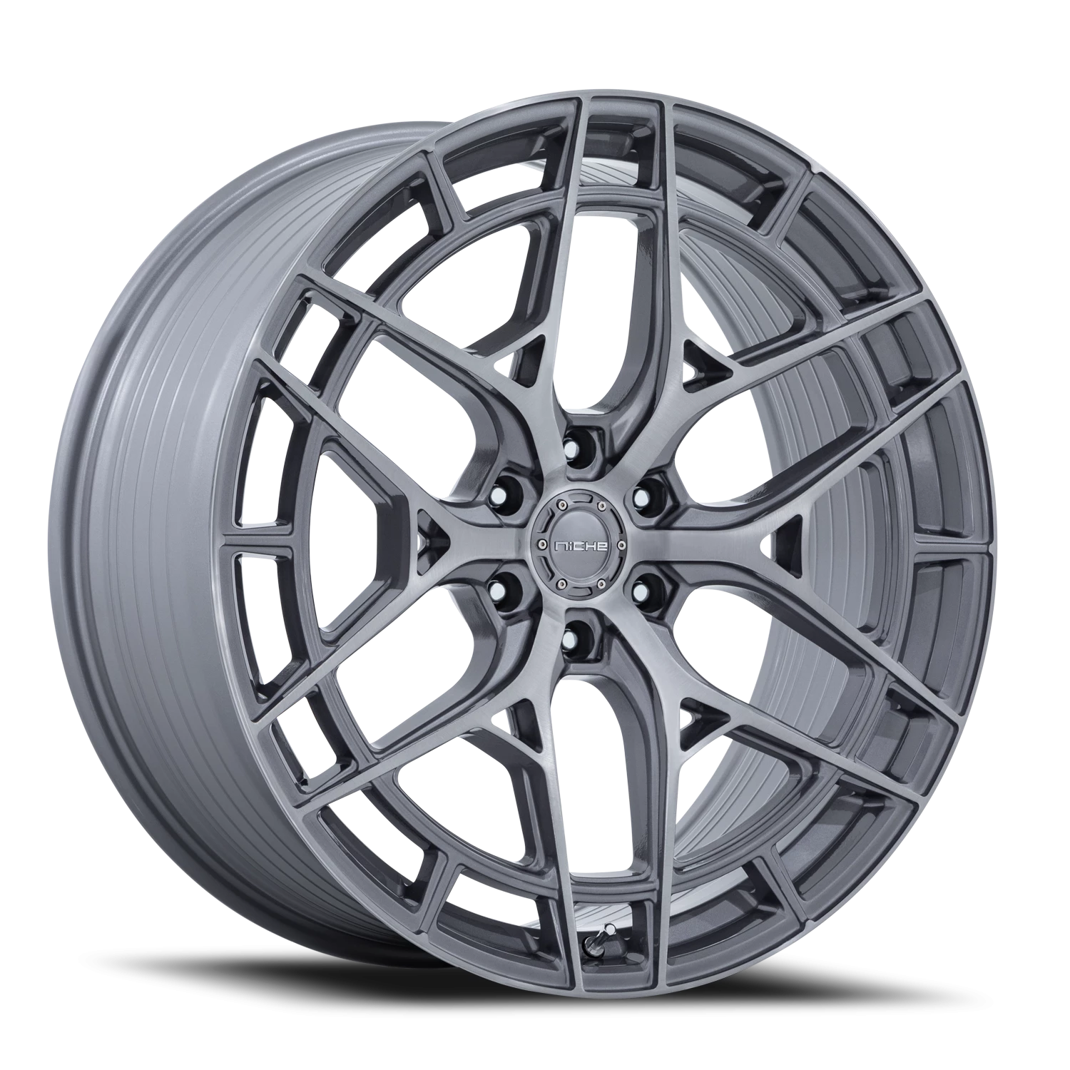 Niche Adria 24x10" 6x135mm 87.1mm CB +30mm Platinum Brushed Face