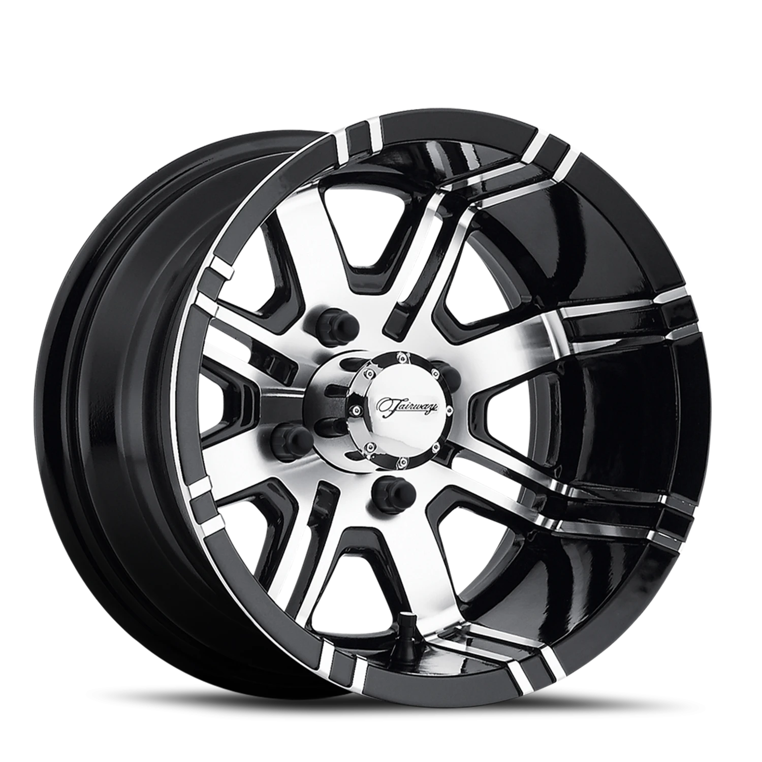 Fairway Alloys Aggressor 12x7" 4x101.6mm 70.7mm CB -40mm Gloss Black Machined