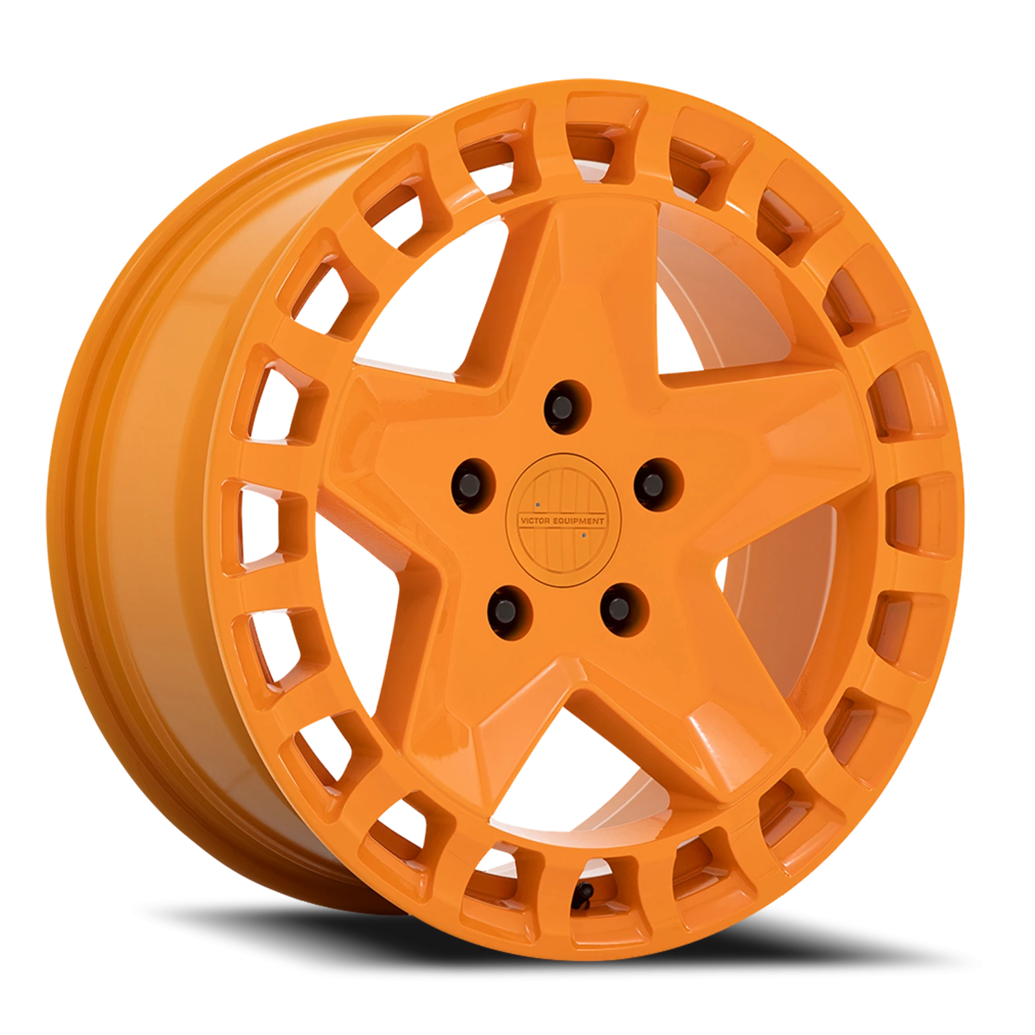 Victor Equipment Alpen 17x8" 5x130mm 71.6mm CB +20mm Gloss Orange