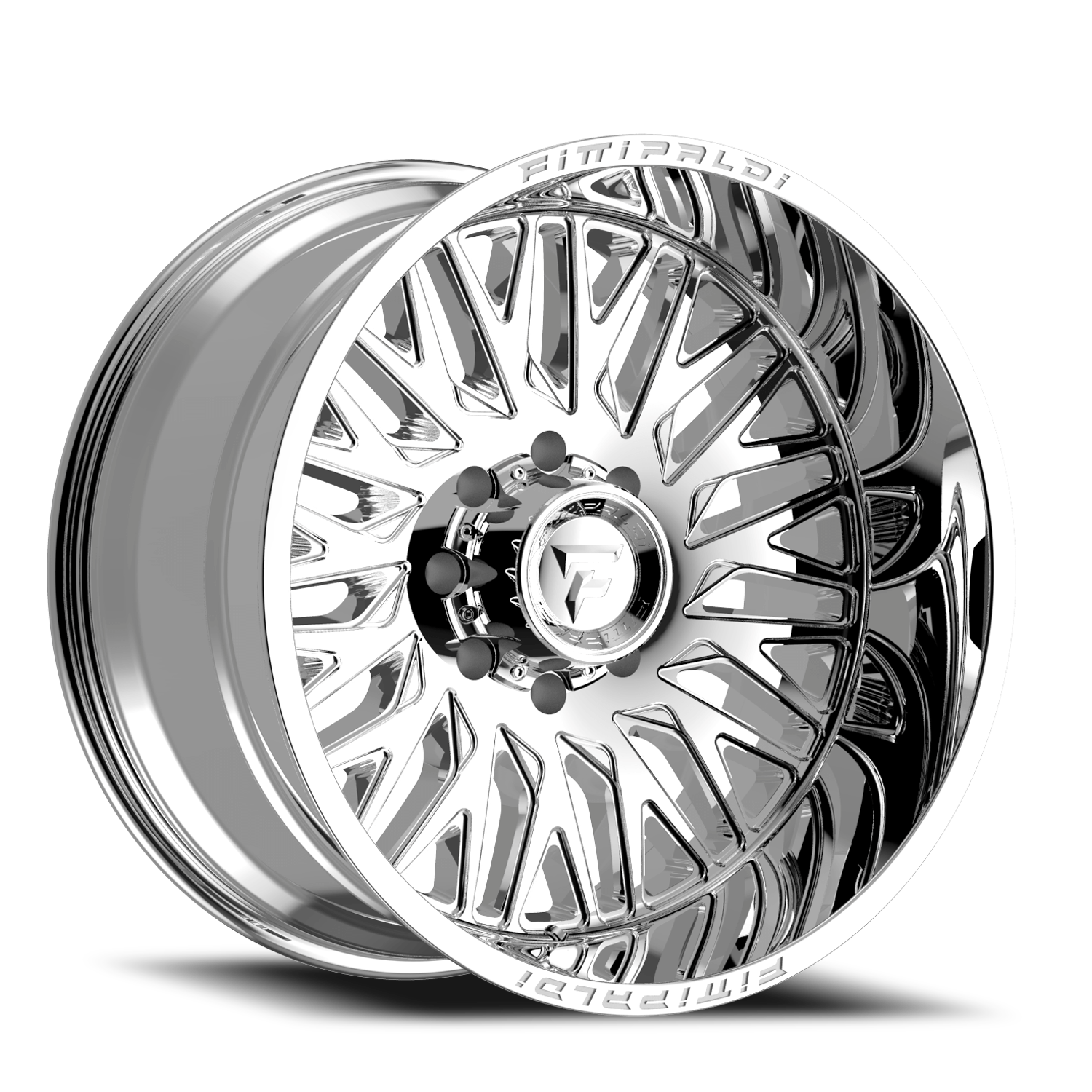 Fittipaldi Offroad Alpha Series 22x12" 6x135mm 106.2mm CB -44mm Chrome Mirror Coat