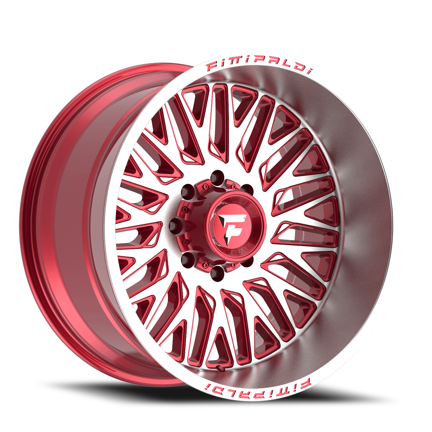 Fittipaldi Offroad Alpha Series 22x12" 5x127mm 78.1mm CB -44mm Gloss Red Machined