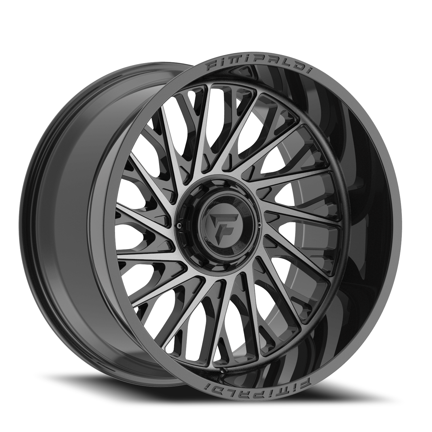 Fittipaldi Offroad Alpha Series 22x12" 8x170mm 125.2mm CB -44mm Gloss Black Machined-Dark Tint