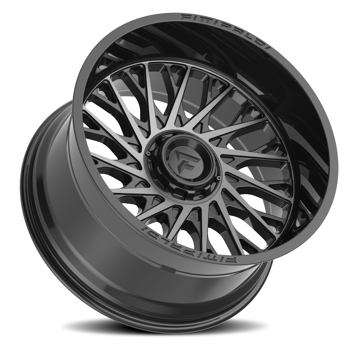Fittipaldi Offroad Alpha Series 22x12" 8x170mm 125.2mm CB -44mm Gloss Black Machined-Dark Tint
