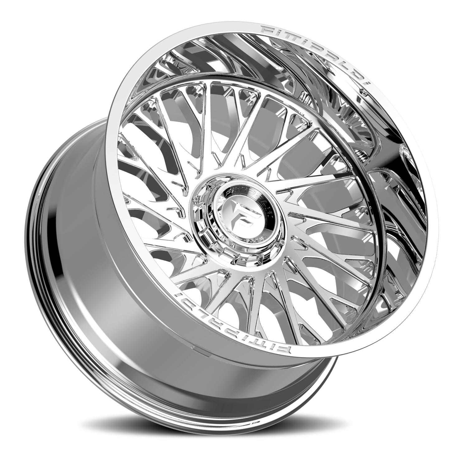 Fittipaldi Offroad Alpha Series 22x12" 6x135mm 106.2mm CB -44mm Chrome Mirror Coat