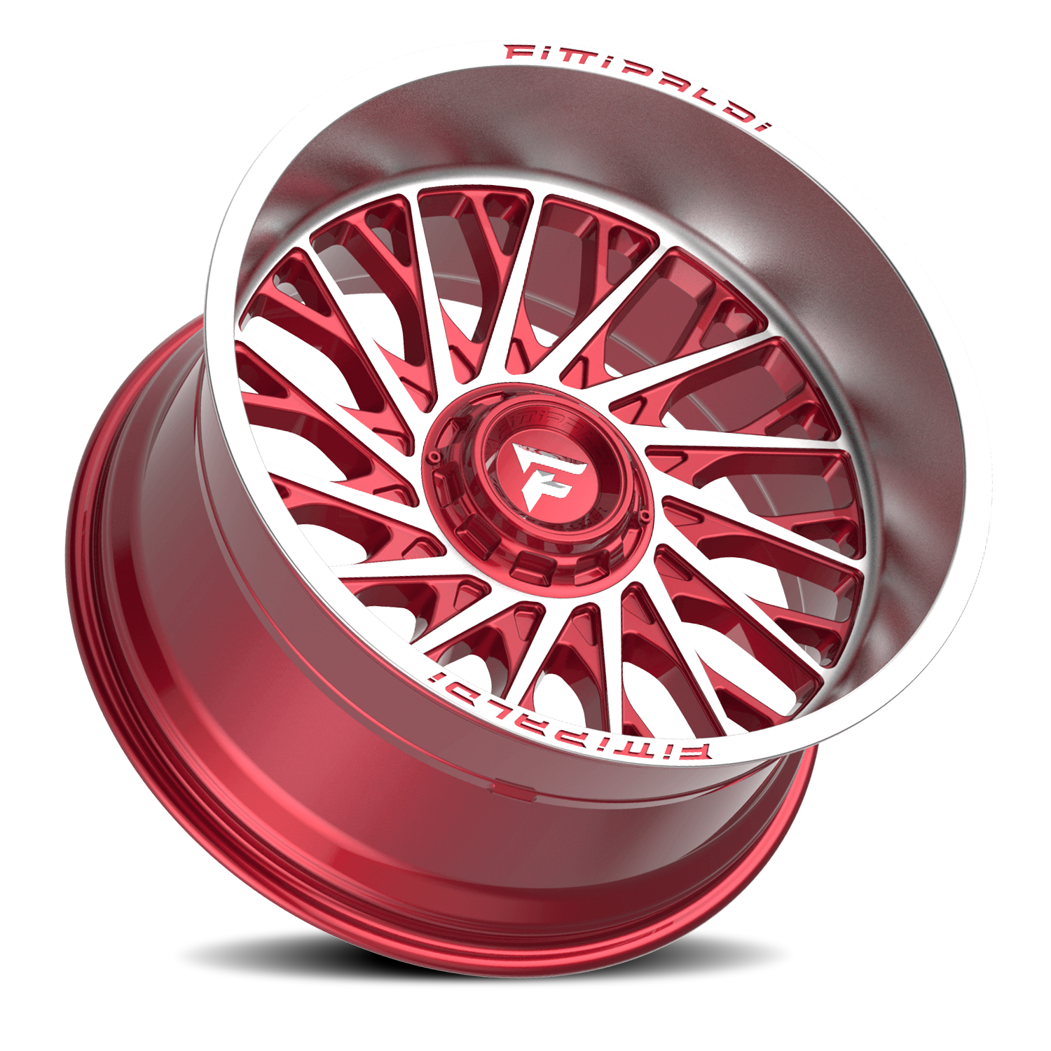 Fittipaldi Offroad Alpha Series 22x12" 5x127mm 78.1mm CB -44mm Gloss Red Machined