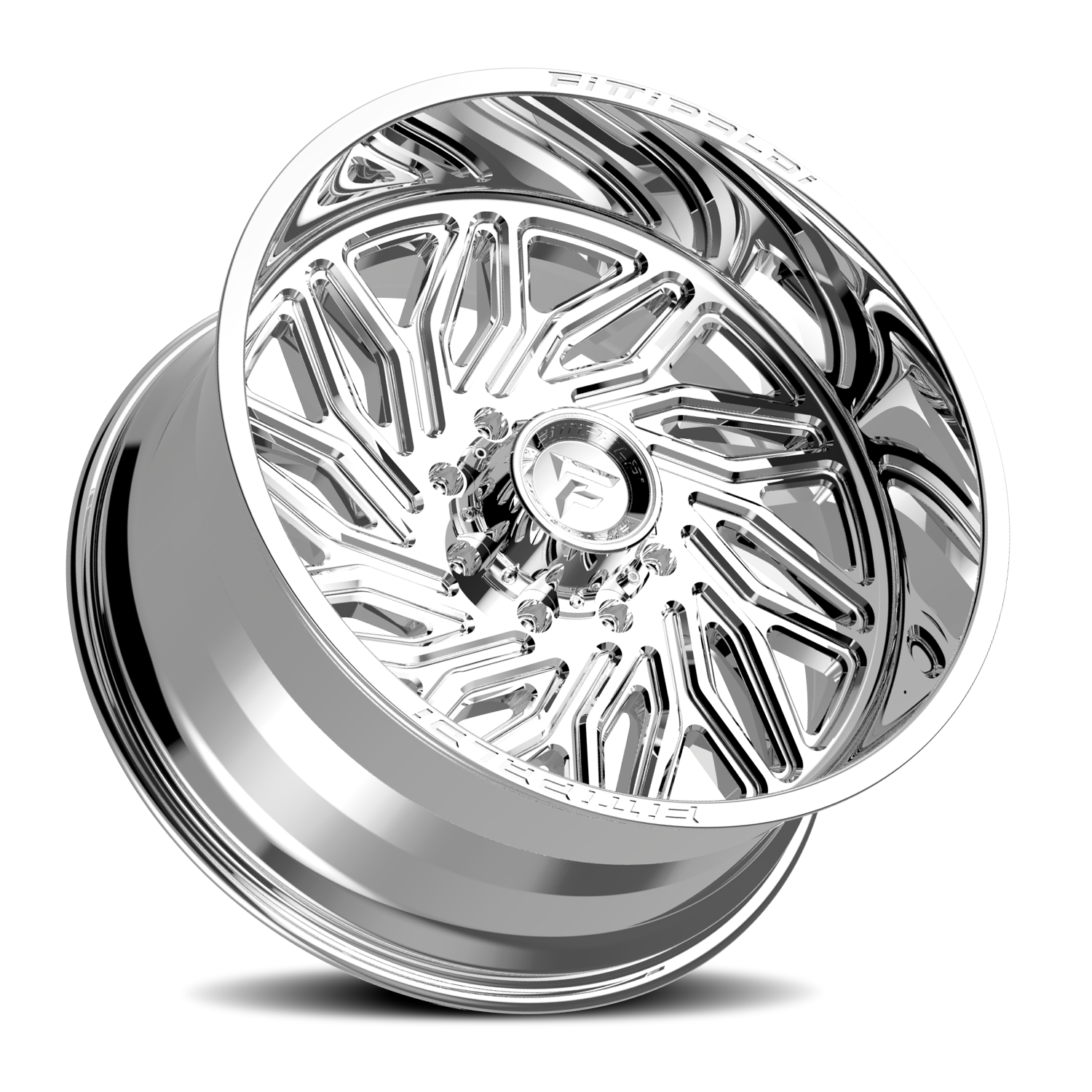 Fittipaldi Offroad Alpha Series 24x12" 8x165mm 125.2mm CB -44mm Chrome Mirror Coat Chrome