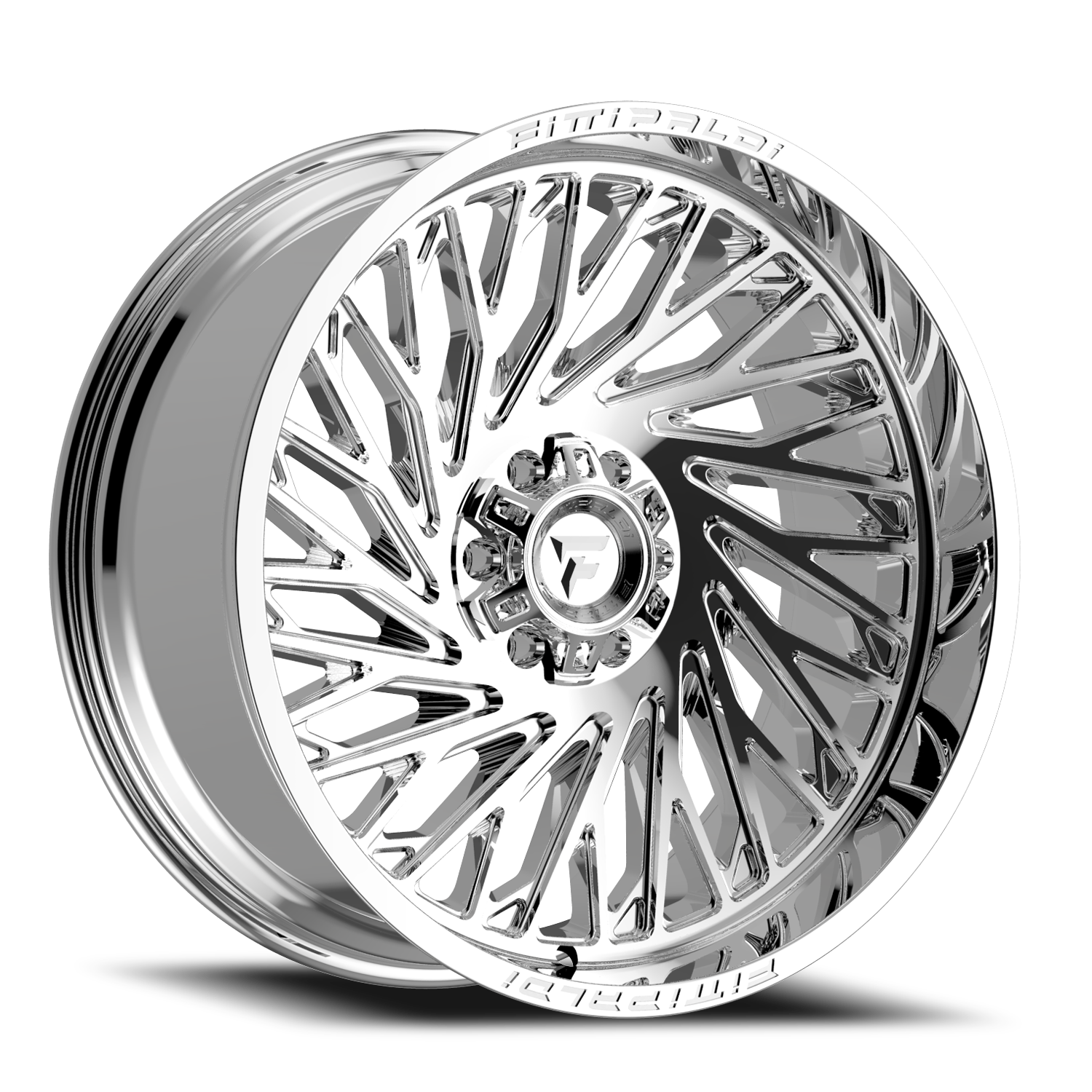 Fittipaldi Offroad Alpha Series 22x10" 8x165mm 125.2mm CB -19mm Chrome Mirror Coat Chrome