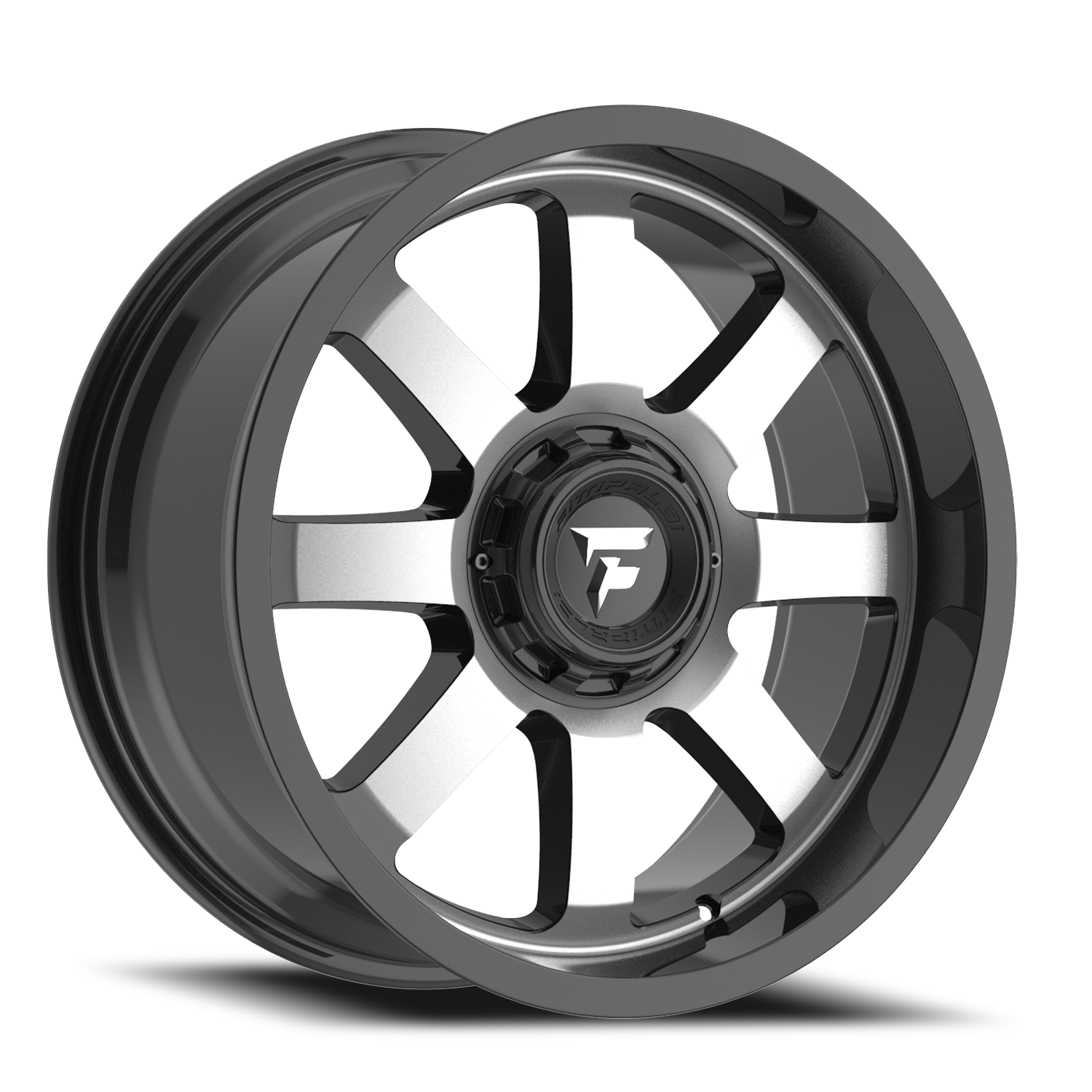 Fittipaldi Offroad Alpha Series 17x9" 6x135mm 106.2mm CB -12mm Gloss Black Machined