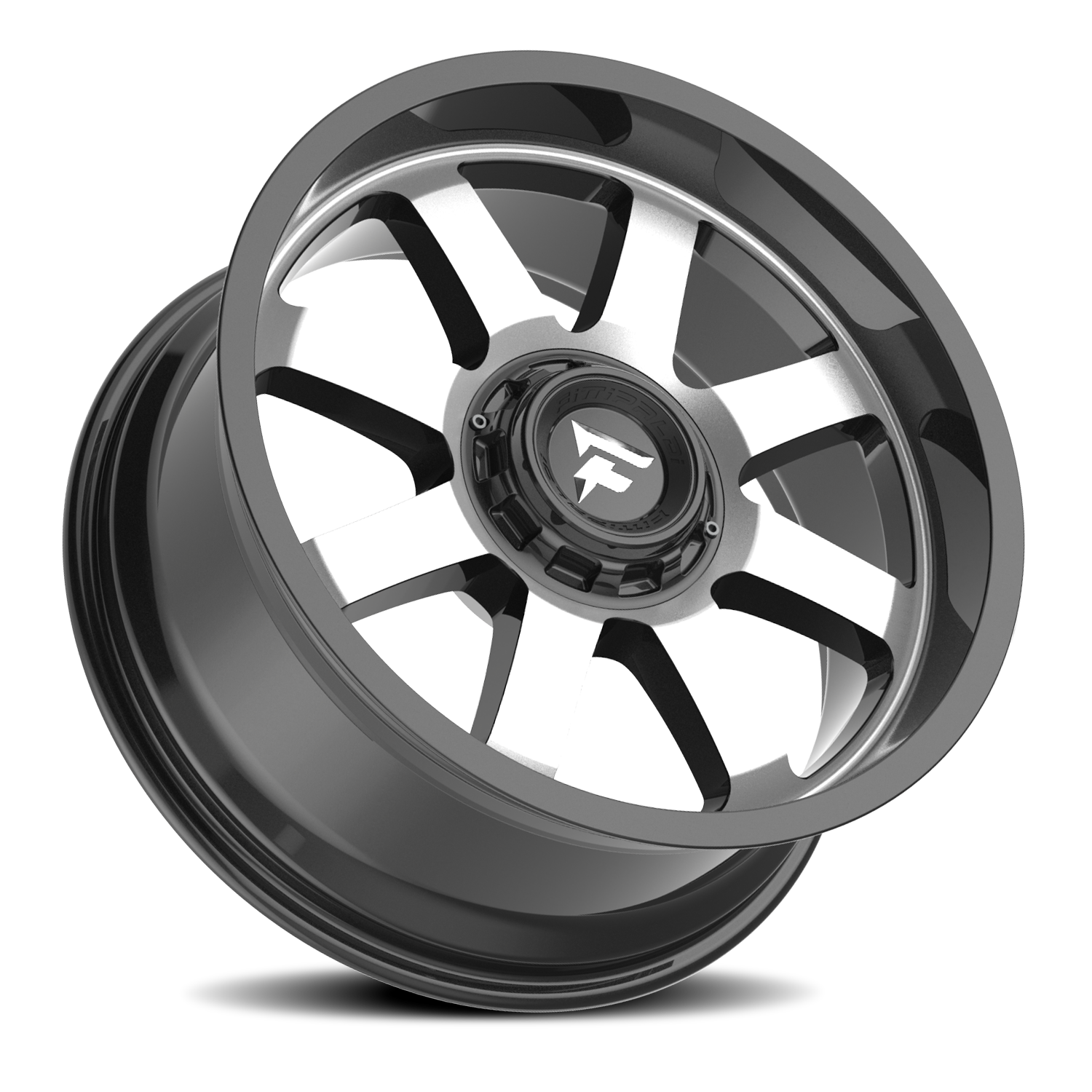 Fittipaldi Offroad Alpha Series 17x9" 8x165mm 130.2mm CB +18mm Gloss Black Machined