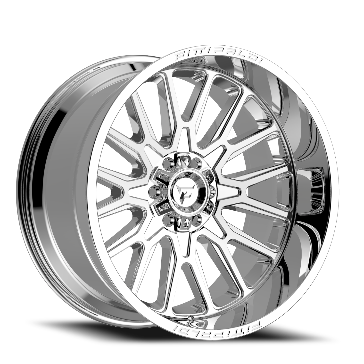 Fittipaldi Offroad Alpha Series 20x9" 8x180mm 124.3mm CB +18mm Chrome Mirror Coat Chrome