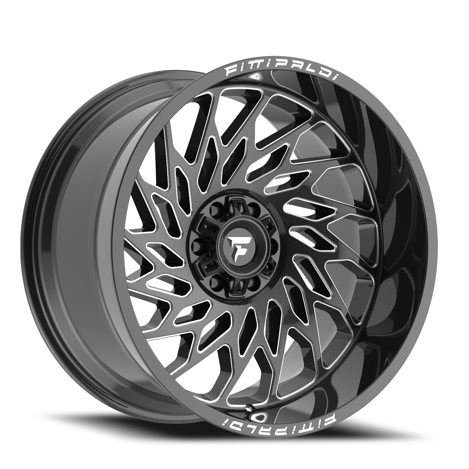 Fittipaldi Offroad Alpha Series 22x12" 6x135mm 106.2mm CB -44mm Gloss Black Milled