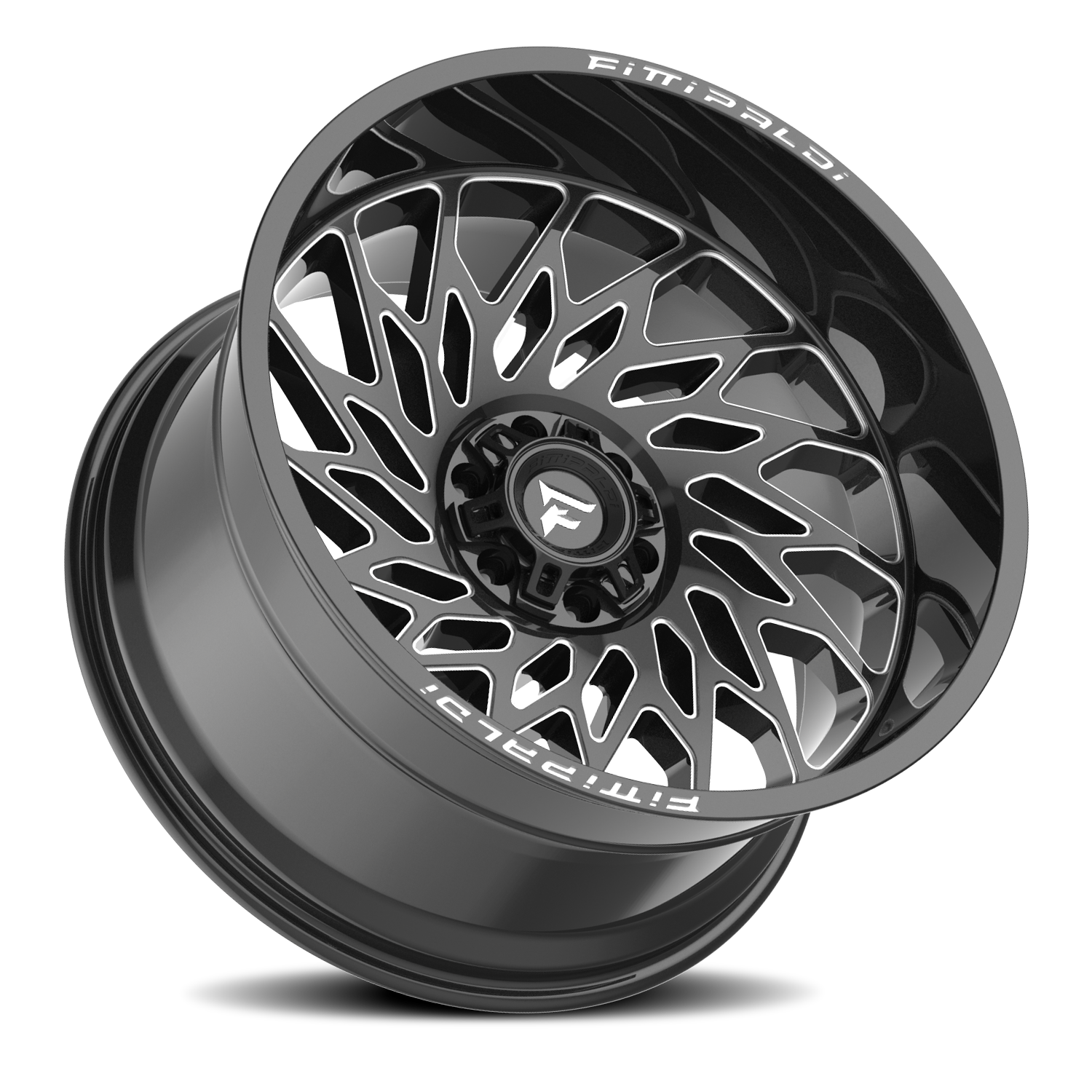 Fittipaldi Offroad Alpha Series 22x12" 6x135mm 106.2mm CB -44mm Gloss Black Milled