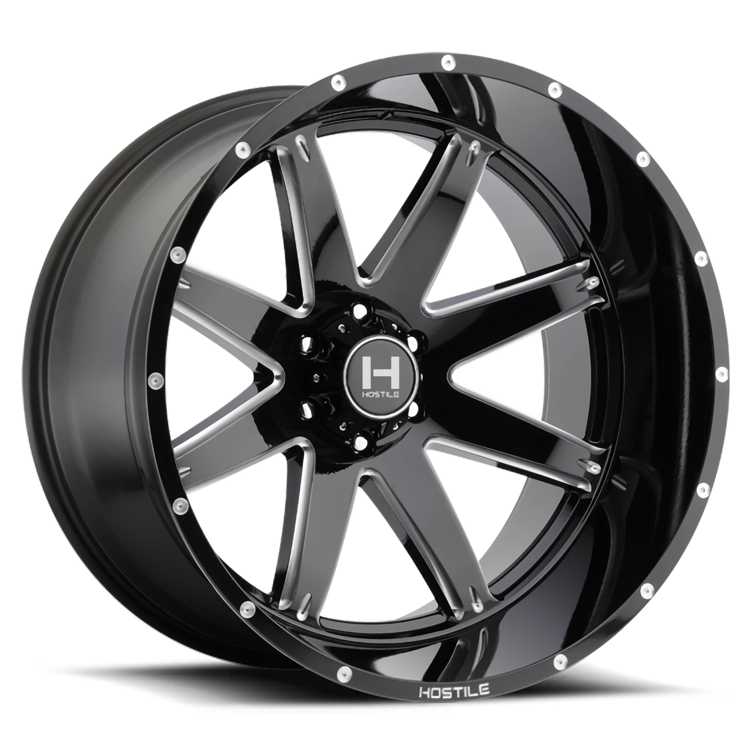 Hostile Alpha H109 GB-M 20x10 -19 6x139.7mm 106.1mm Gloss Black Milled