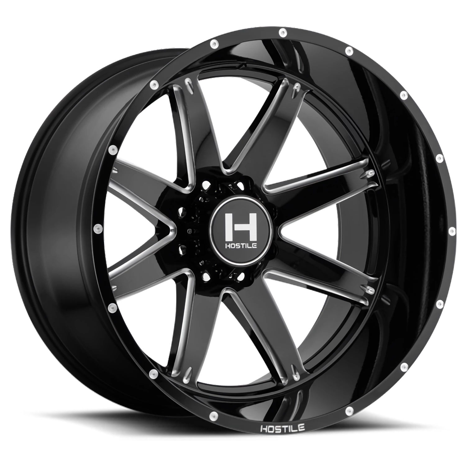 Hostile Alpha H109 GB-M 20x10 -19 8x165.1mm 125.2mm Gloss Black Milled