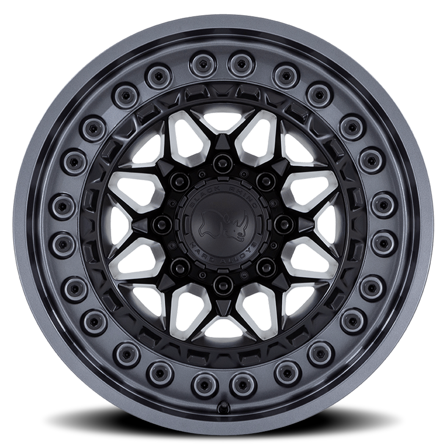 Black Rhino Alpha 17x9" 6x135mm 87.1mm CB 0mm Matte Black Gunmetal Lip