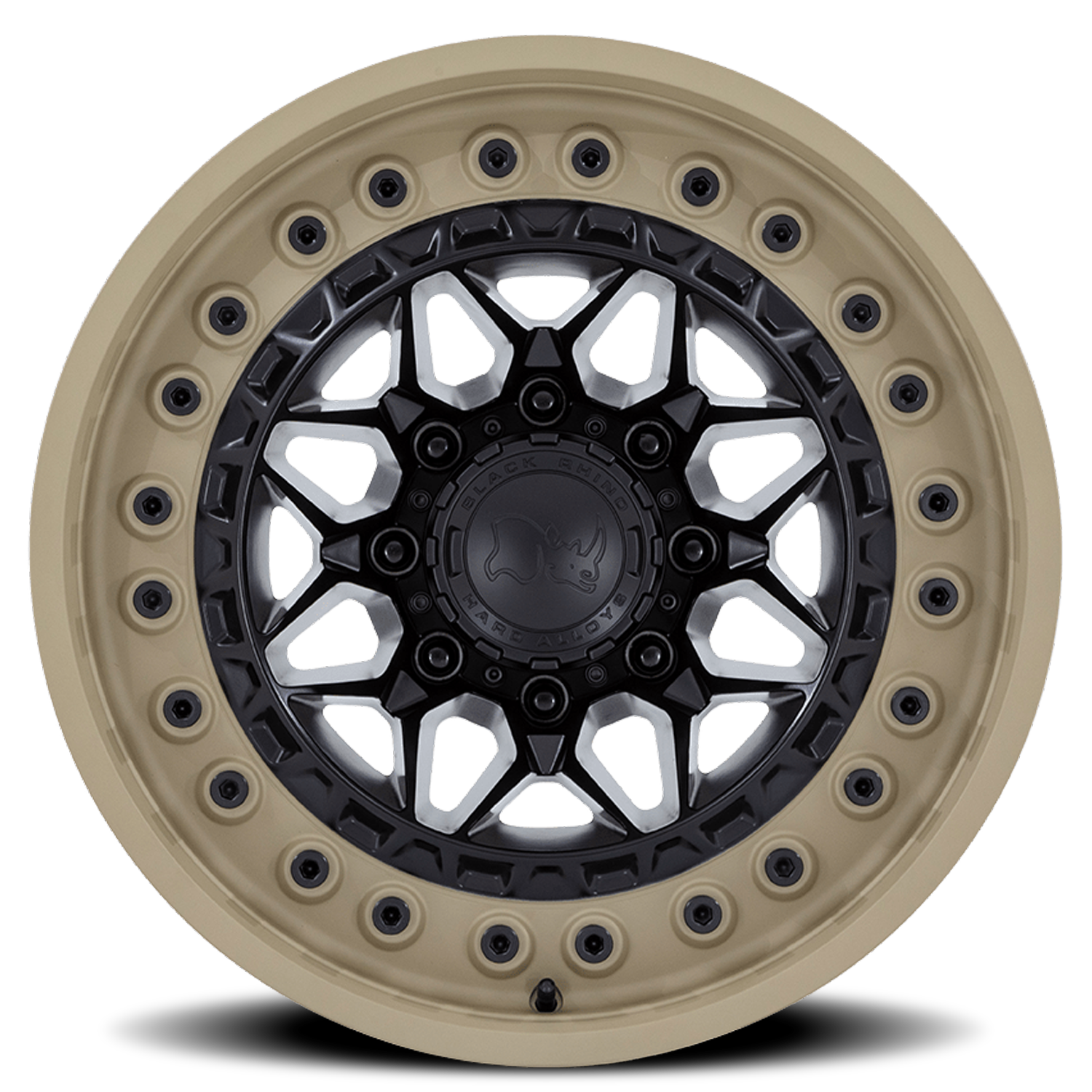 Black Rhino Alpha 17x9" 5x127mm 71.5mm CB 0mm Matte Black Sand Lip