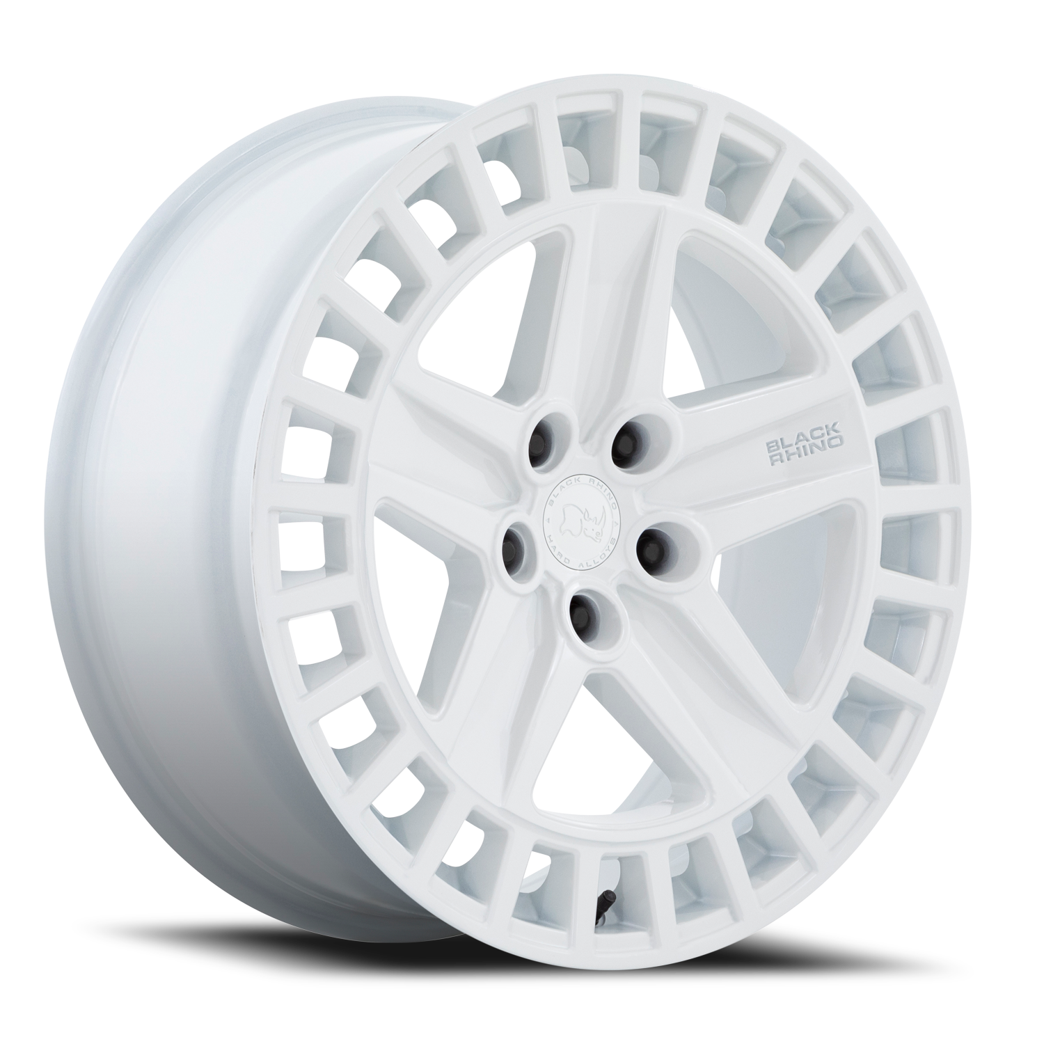Black Rhino Alston 18x8.5" 5x114.3mm 72.56mm CB +25mm Gloss White