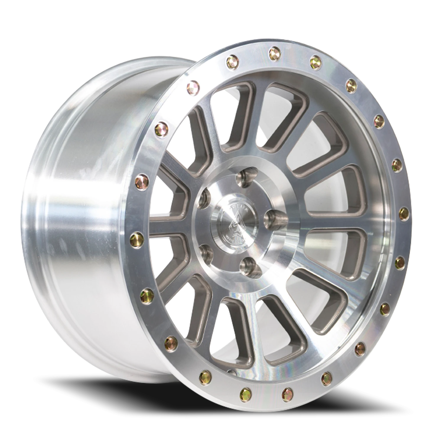 Arena Ammo 17x9" 5x127mm 71.5mm CB 0mm Machined Bright Machined Zinc Bolts