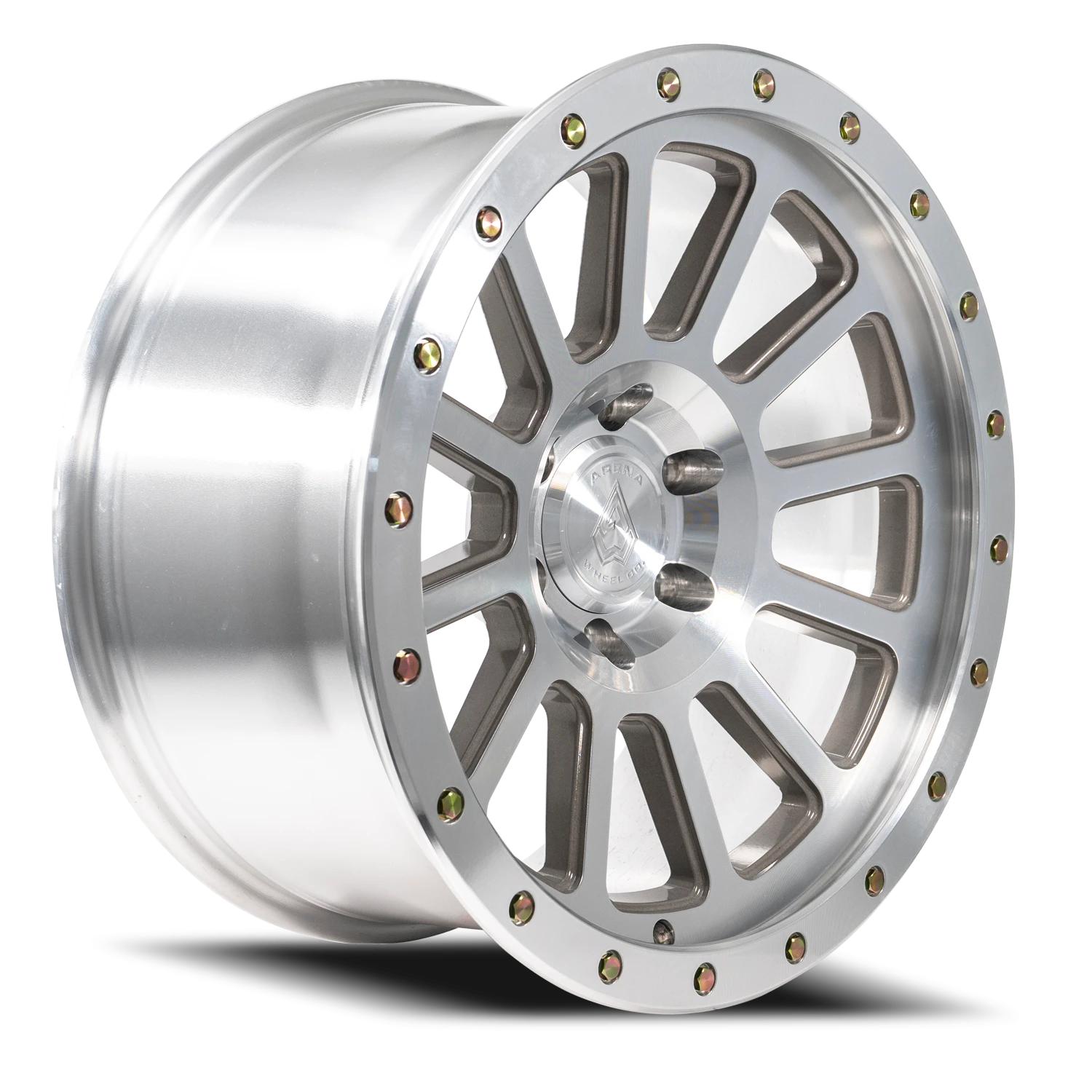 Arena Ammo 20x9" 6x139.7mm 106.1mm CB 0mm Machined Bright Machined Zinc Bolts