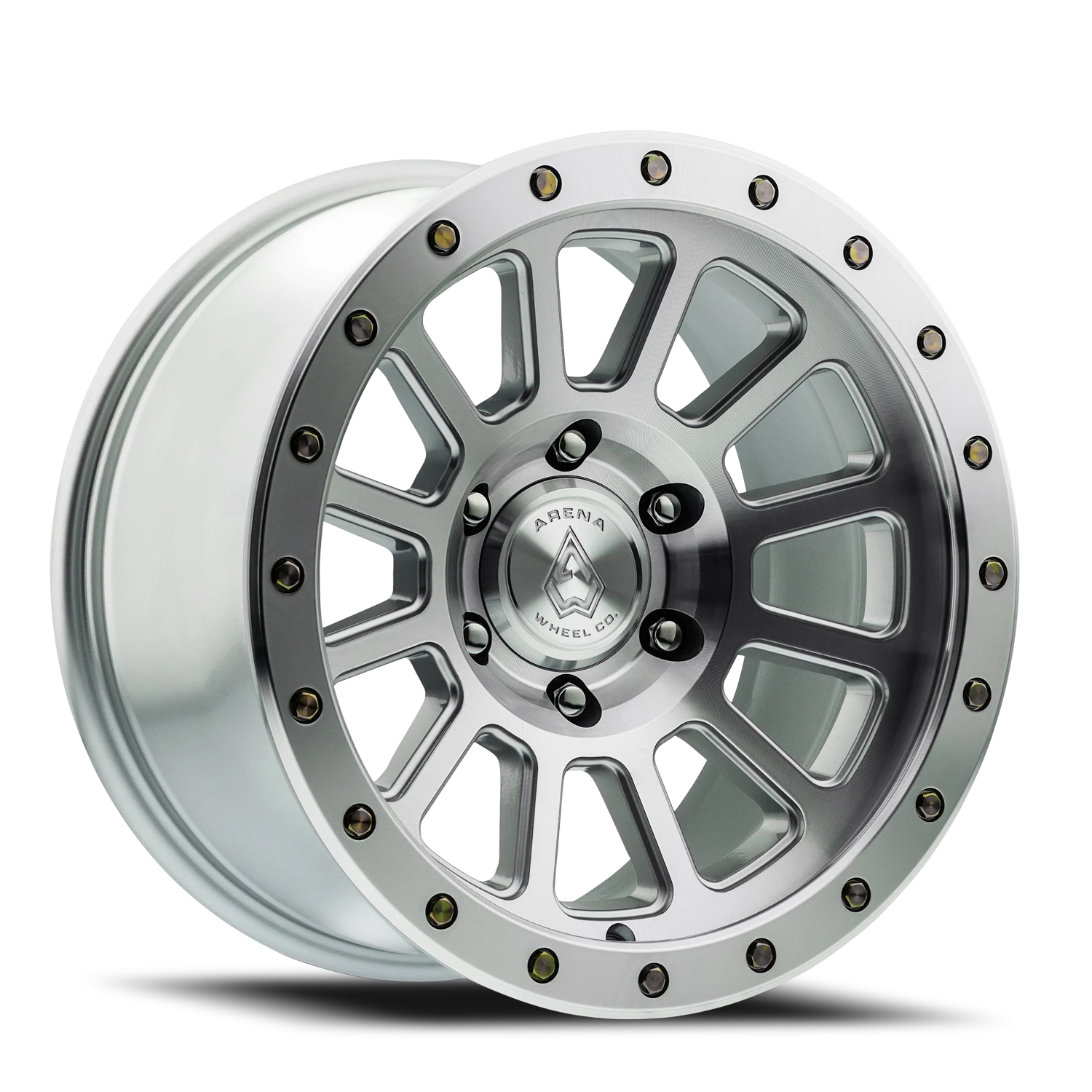Arena Ammo 17x9" 5x127mm 71.5mm CB 0mm Gloss Silver Machined
