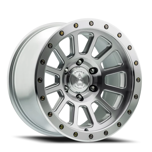 Arena Ammo 17x9" 6x139.7mm 106.1mm CB 0mm Gloss Silver Machined