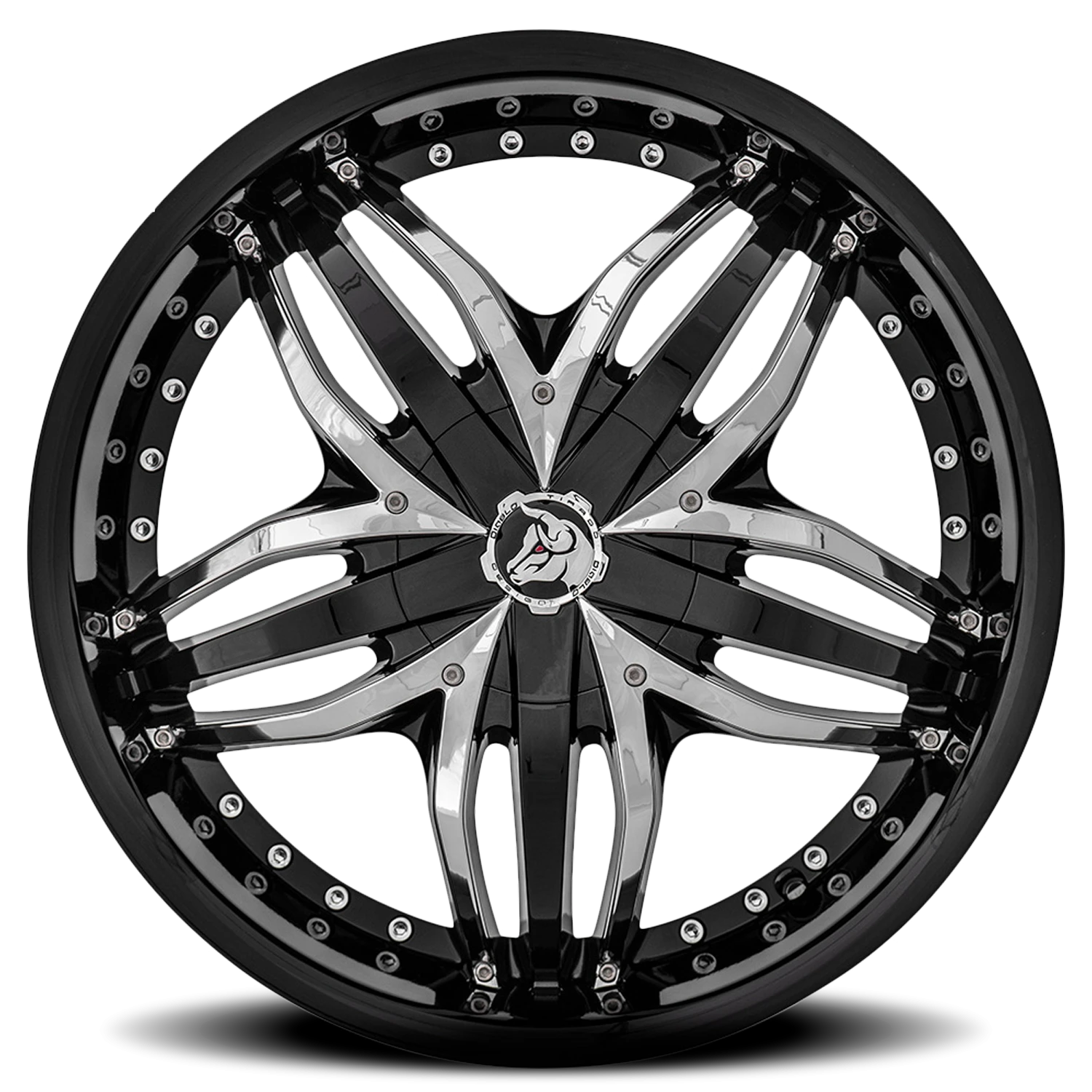 Diablo Angel 20x8.5" 5x114.3mm 73.1mm CB +35mm Gloss Black