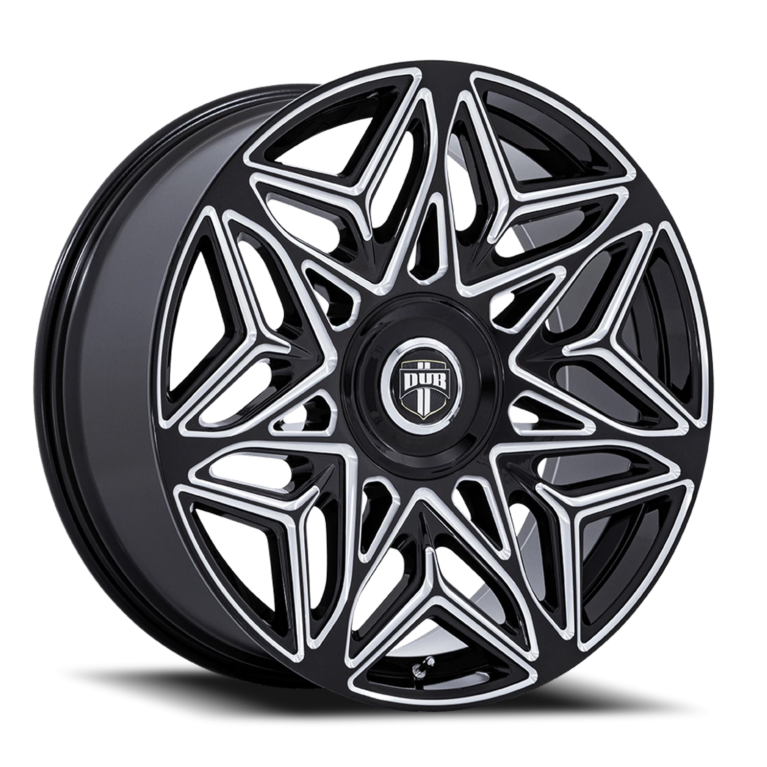 DUB Anomaly DC274B 24x10 +25 6x135/6x139.7mm 100.3mm Gloss Black Milled