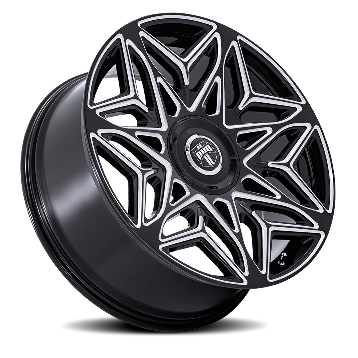 DUB Anomaly DC274B 24x10 +25 6x135/6x139.7mm 100.3mm Gloss Black Milled