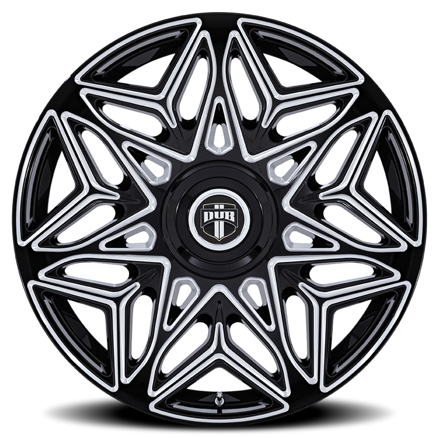 DUB Anomaly 24x10" 5x115mm 74.1mm CB +15mm Gloss Black Milled