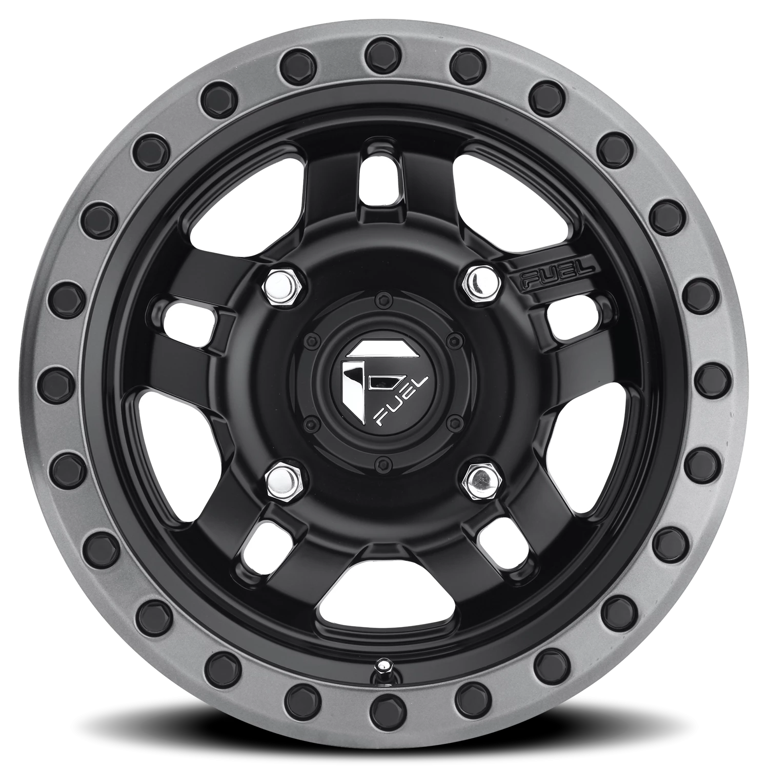 Fuel Anza UTV 15x7" 4x156mm 132mm CB +13mm Matte Black Beadlock