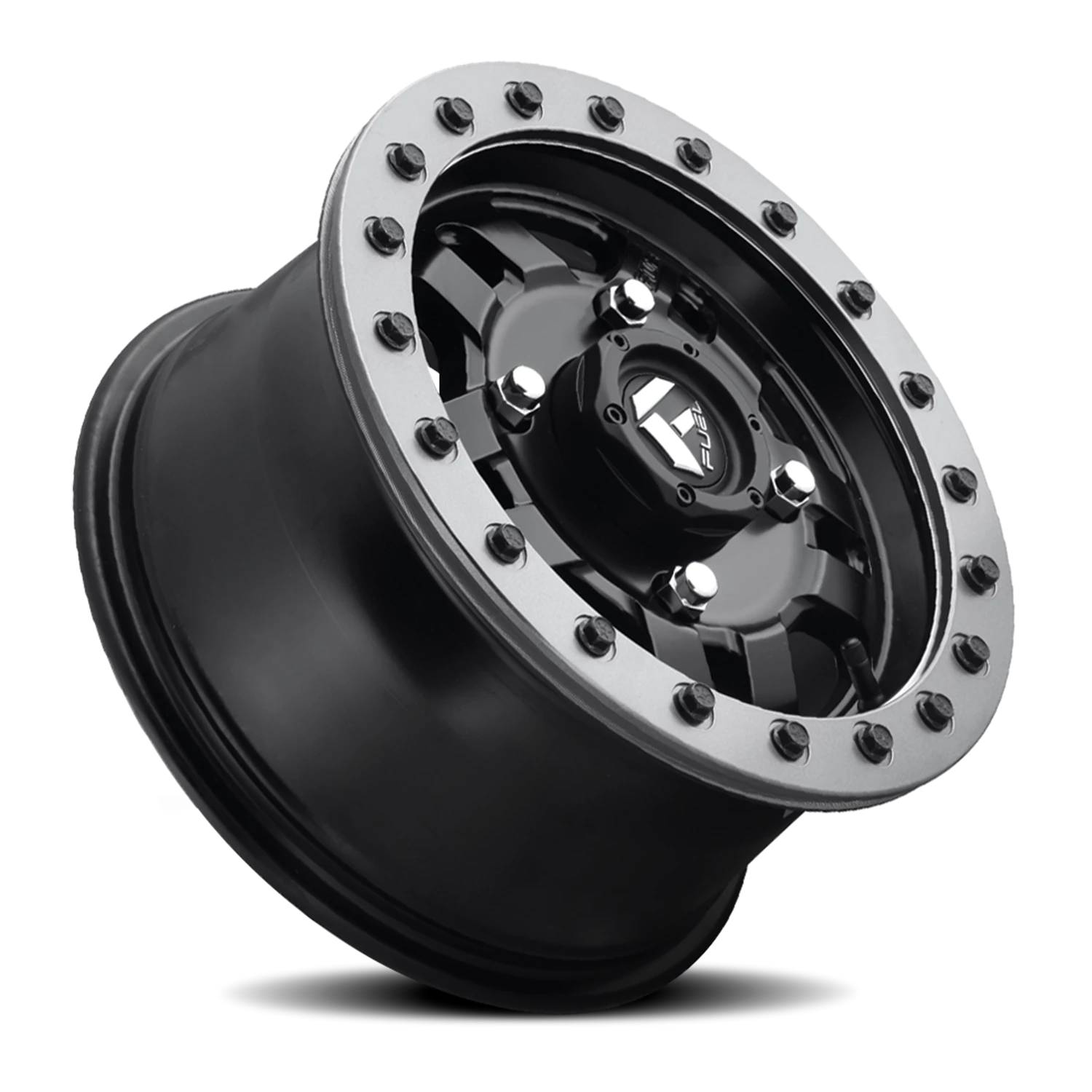 Fuel Anza UTV 14x7" 4x136mm 110.2mm CB +38mm Matte Black Beadlock