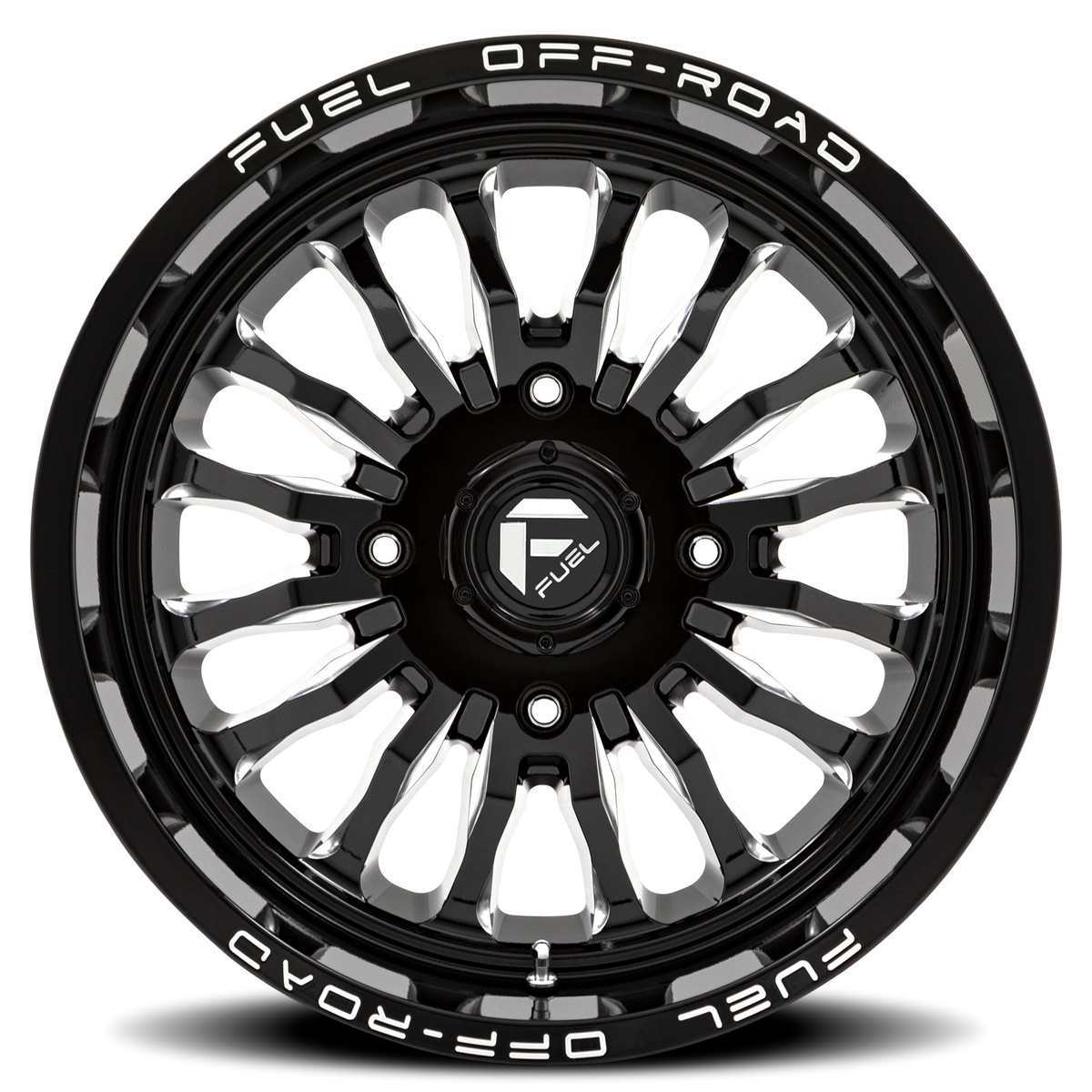 Fuel Arc UTV 18x7 +13 4x137mm 110.1mm Gloss Black Milled