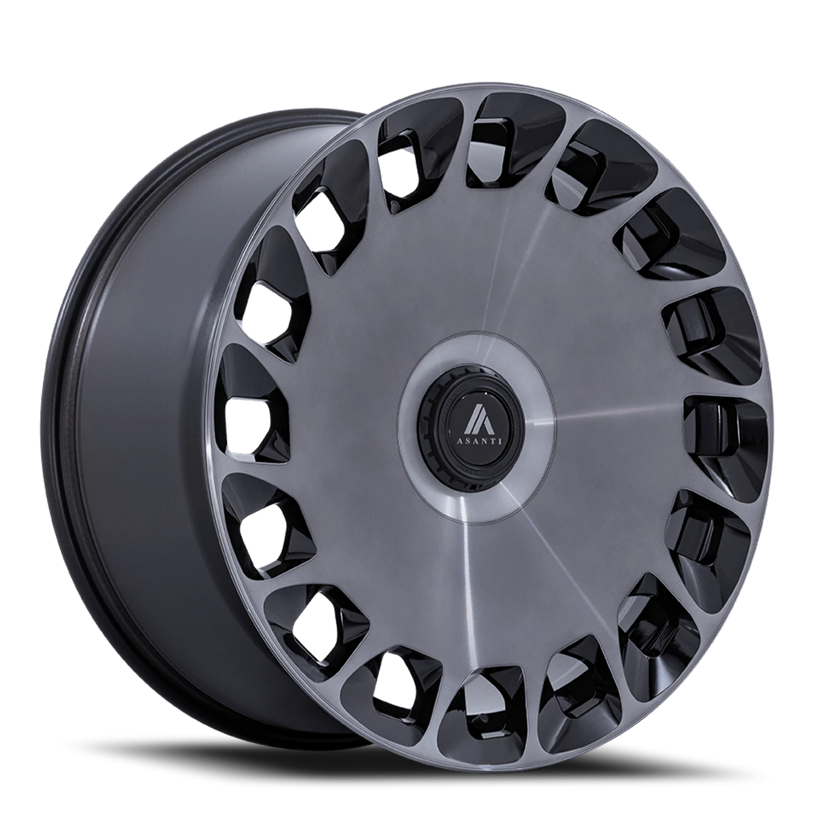 Asanti Black Label Aristocrat 24x10 +35 5x112mm 74.1mm Gloss Black Machined Face-Double Dark Tint