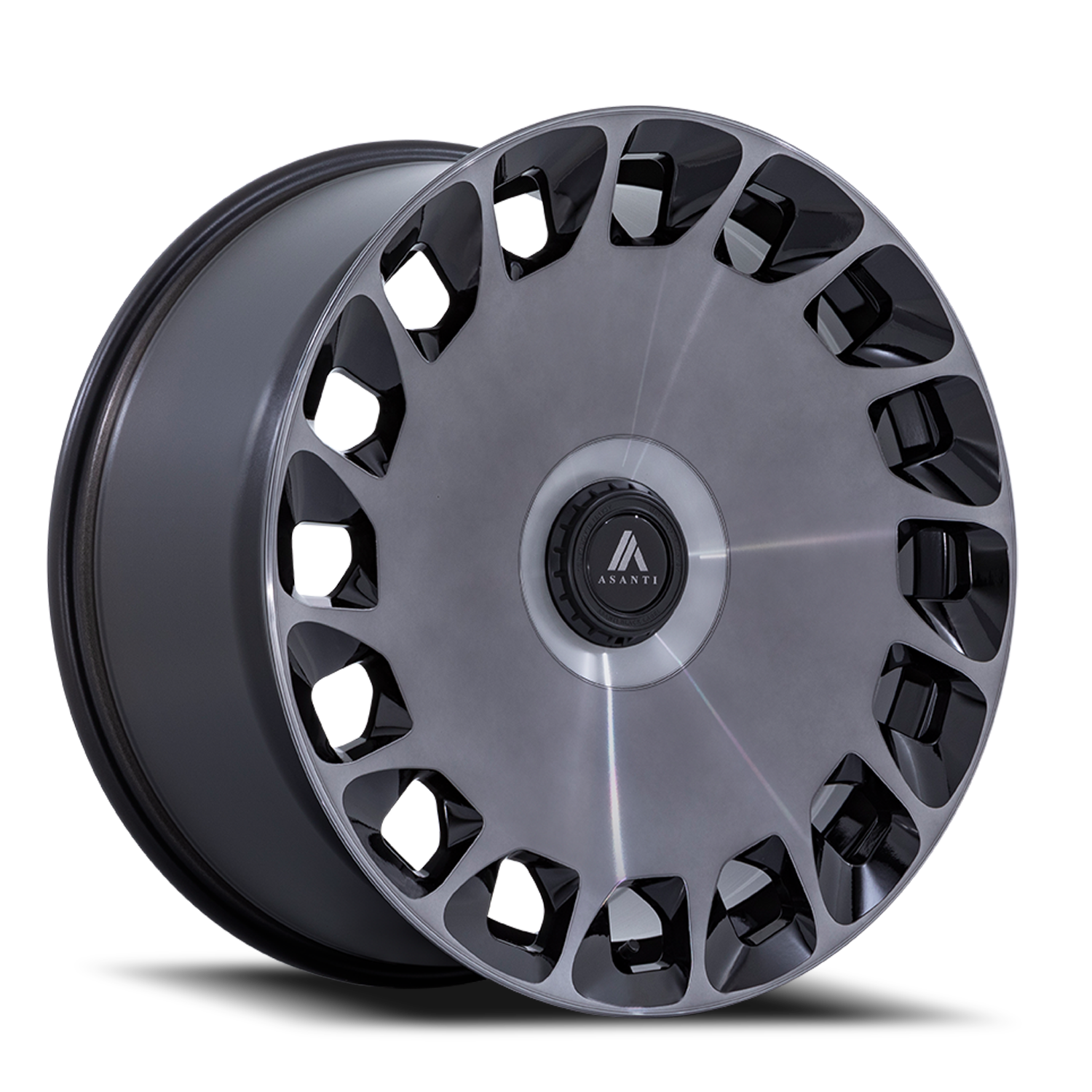 Asanti Black Label Aristocrat 22x9" 5x112mm 74.1mm CB +27mm Gloss Black Machined Face-Double Dark Tint