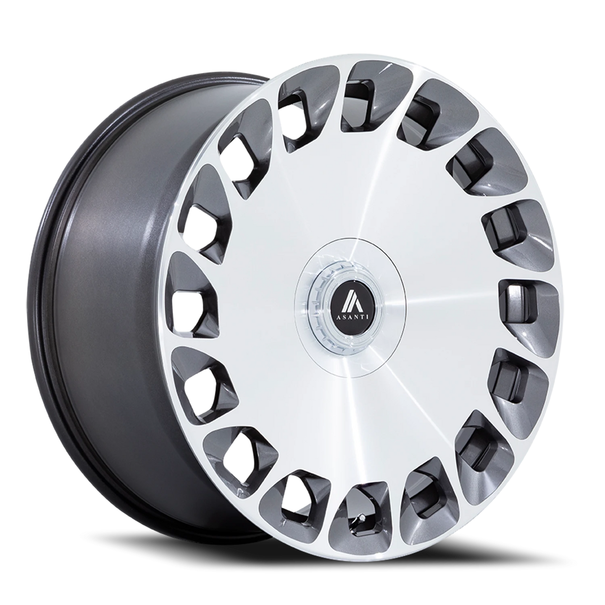 Asanti Black Label Aristocrat 24x10 +35 5x112mm 74.1mm Gloss Platinum Bright Machined Face