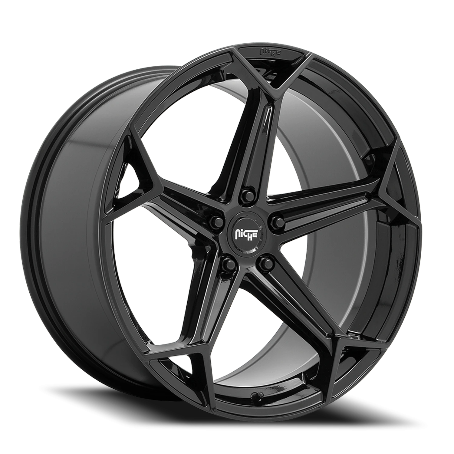 Niche Arrow 20x9" 5x114.3mm 72.7mm CB +25mm Gloss Black