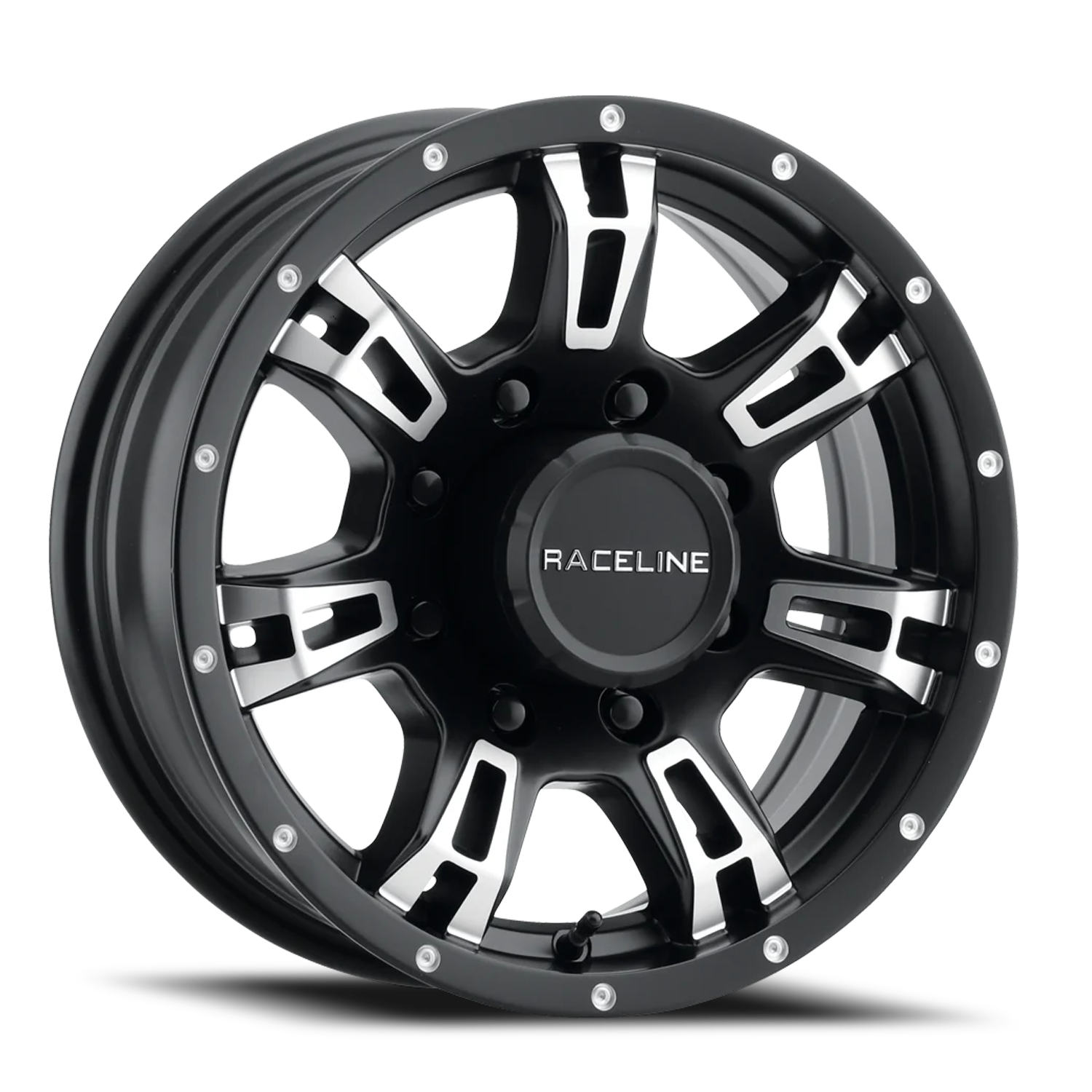 Raceline Arsenal Trailer 16x6" 8x165.1mm 124.46mm CB 0mm Matte Black Machined Face