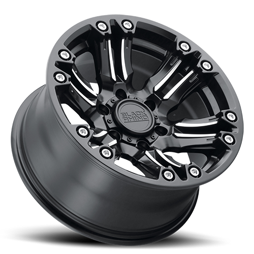 Black Rhino Asagai 18x9.5" 5x127mm 71.6mm CB -18mm Matte Black Machined Spoke-Stainless Bolts