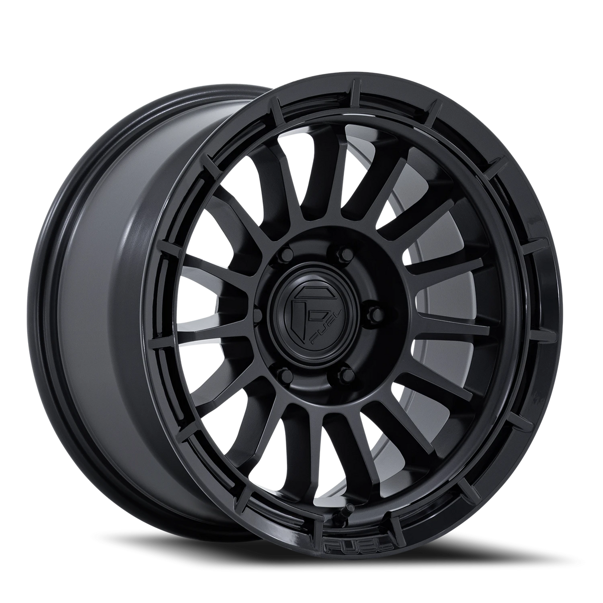 Fuel Ascend 20x9 +1 5x127mm 71.5mm Matte Black Gloss Black Lip