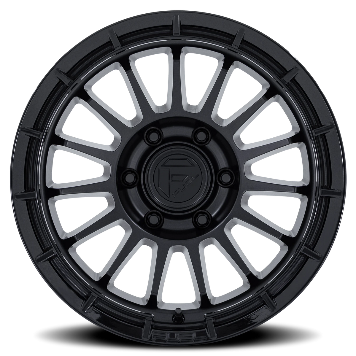 Fuel Ascend 20x9 +1 5x127mm 71.5mm Matte Black Gloss Black Lip
