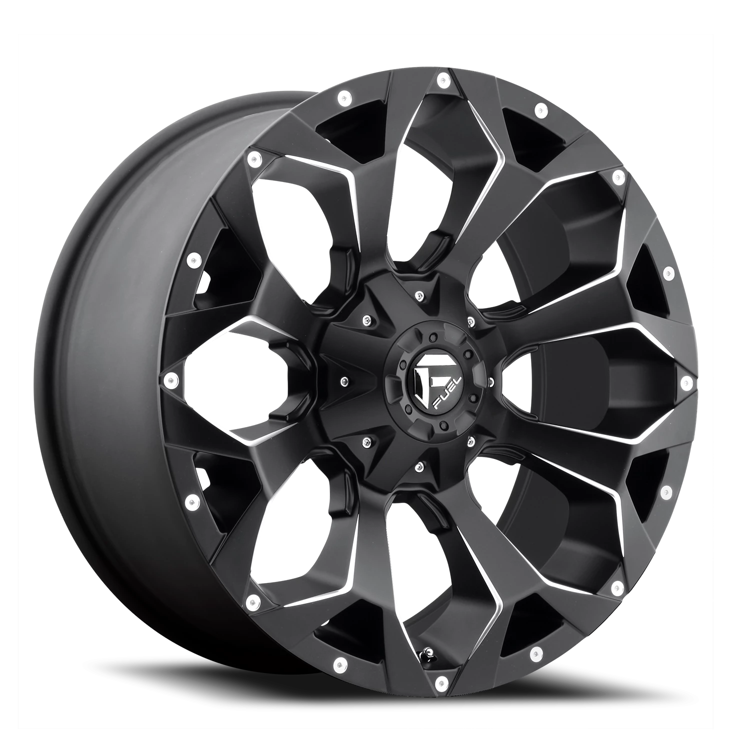 Fuel Assault 18x9" 6x135mm 106.1mm CB +19mm Matte Black Milled