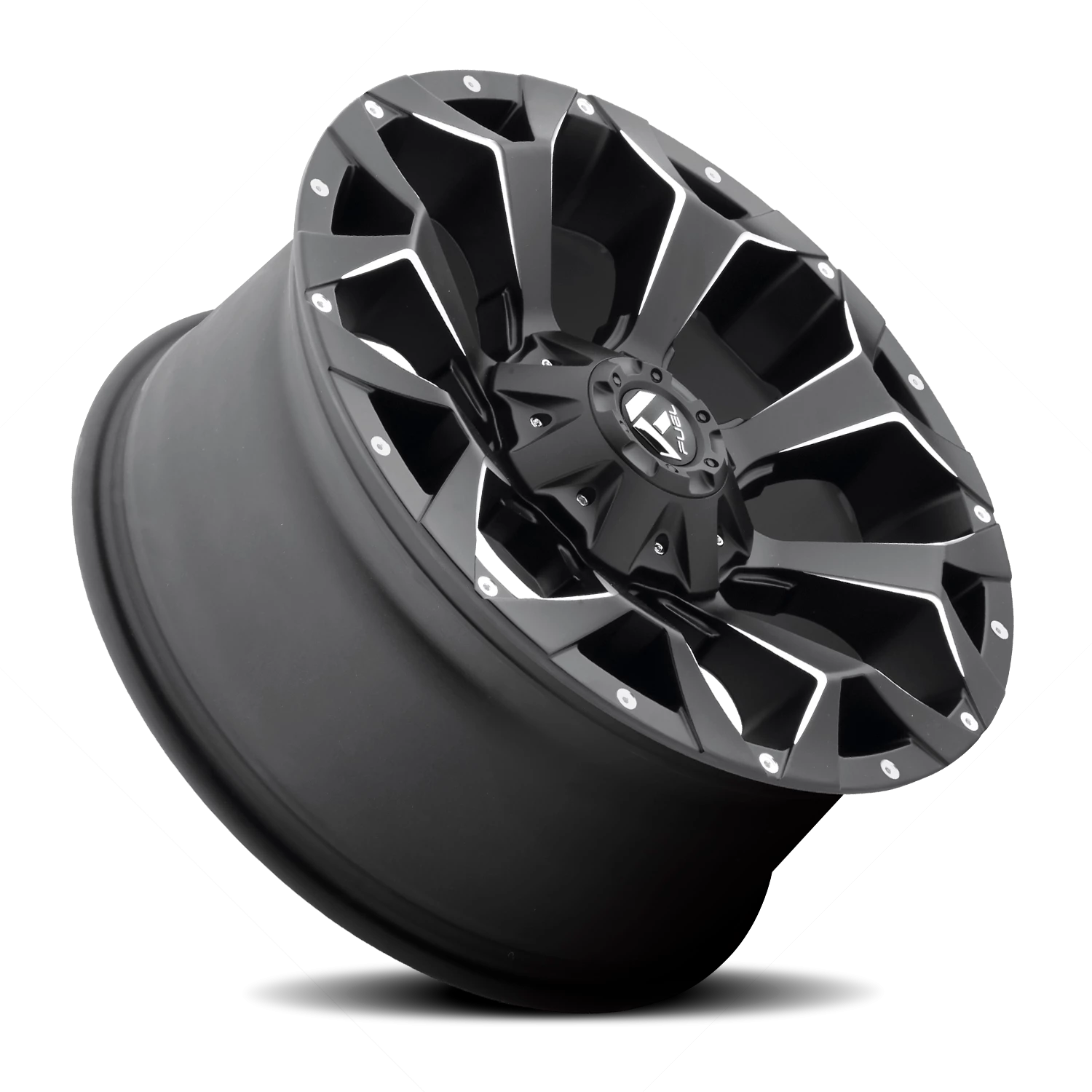 Fuel Assault 18x9" 6x135mm 106.1mm CB +19mm Matte Black Milled