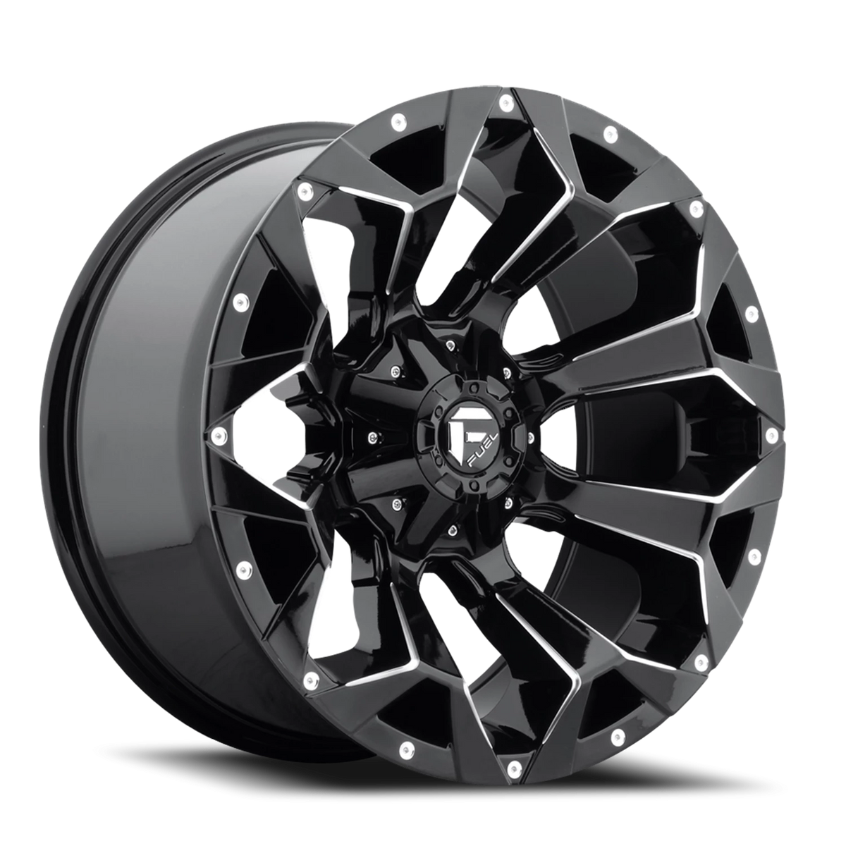 Fuel Assault 20x9 +1 5x114.3mm 78.1mm Gloss Black Milled