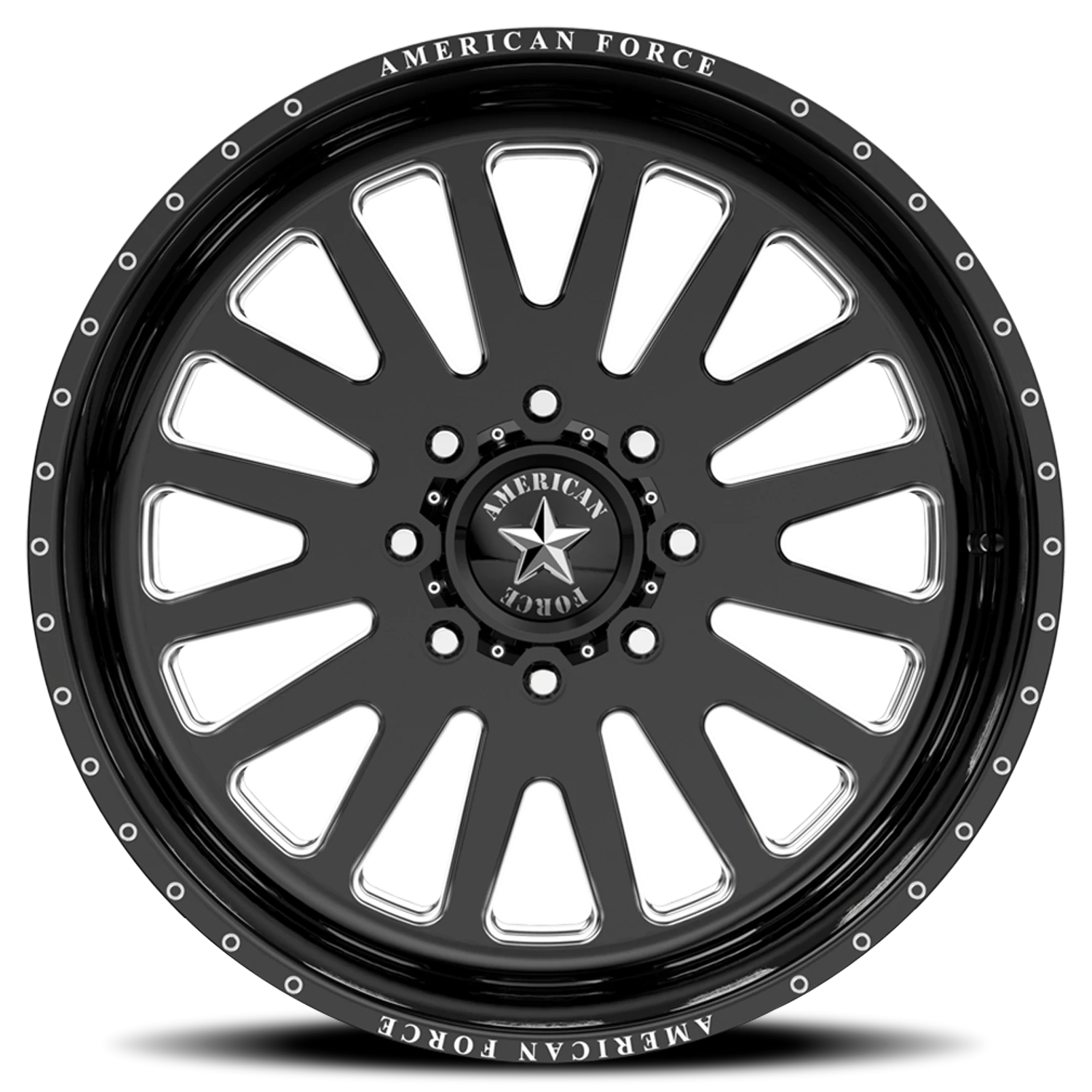 American Force F20 Atom SS 24x14" 6x139.7mm 78.1mm CB -73mm Gloss Black Machined
