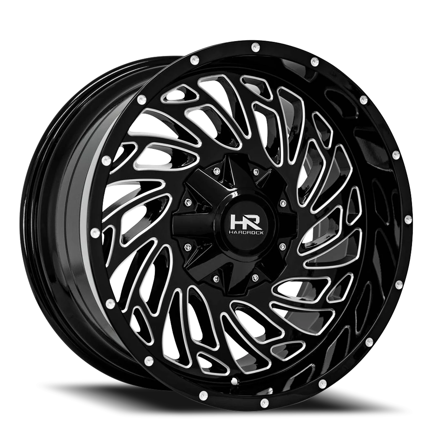 Hardrock Offroad Attack H710 20x12" 5x127mm 87mm CB -51mm Gloss Black Milled