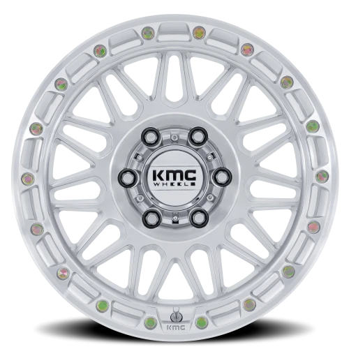 KMC Attack 17x8.5 +0 6x135mm 87.1mm Gloss Silver Machined Face