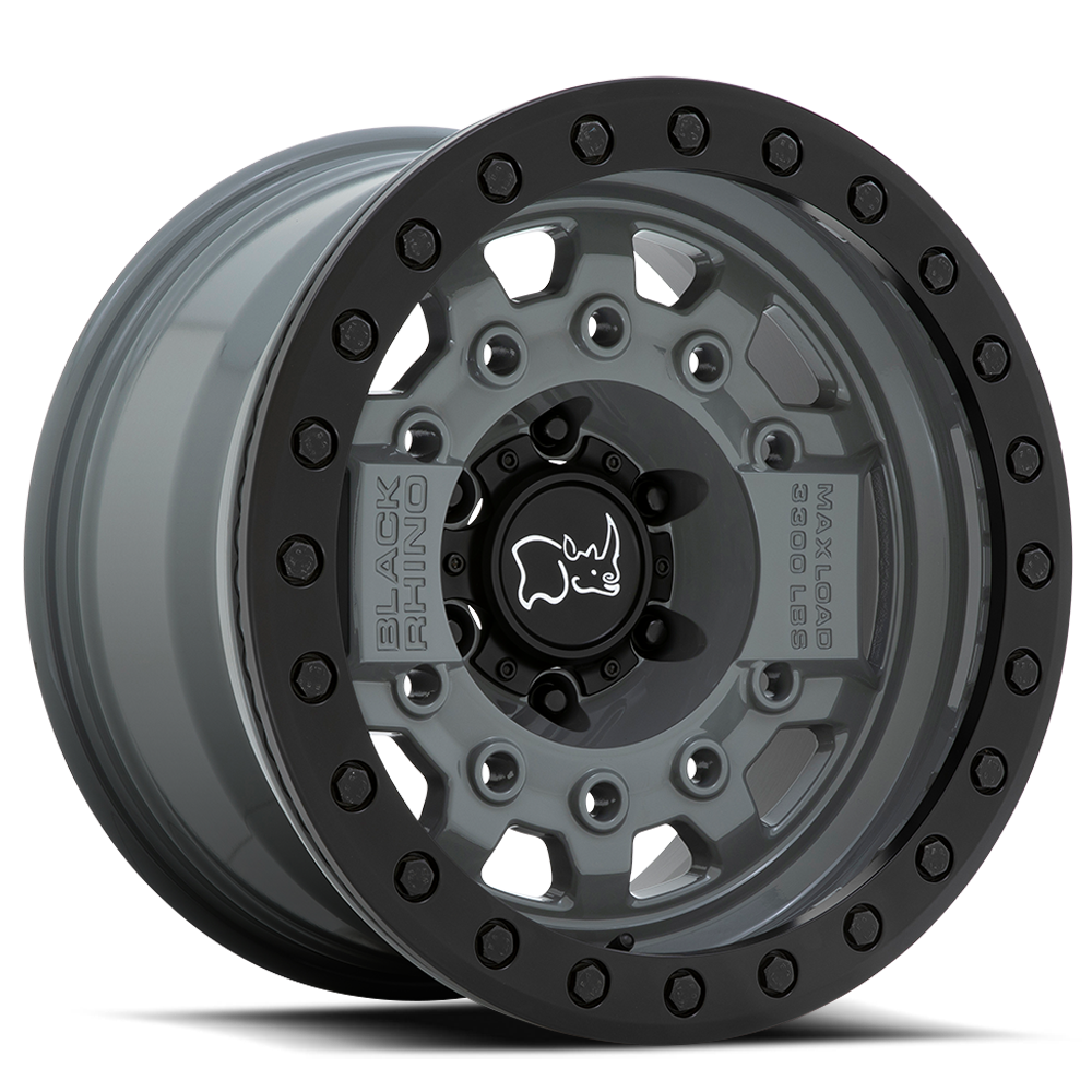 Black Rhino Avenger Beadlock 17x8.5" 6x139.7mm 112.1mm CB -30mm Battleship Gray Black Hardware