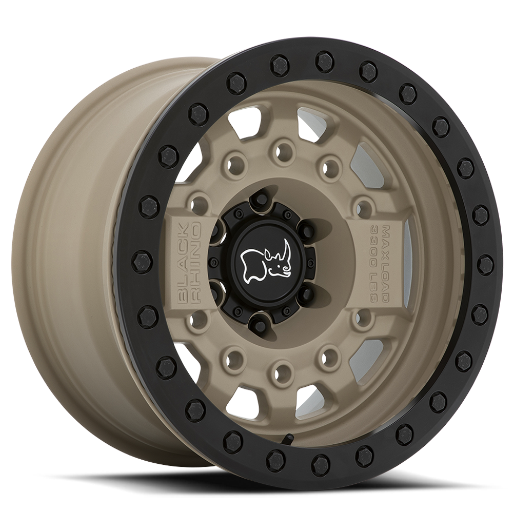 Black Rhino Avenger Beadlock 17x8.5" 6x139.7mm 112.1mm CB -30mm Desert Sand Black Hardware