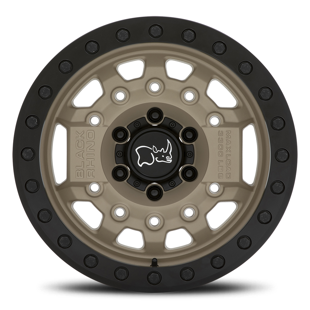 Black Rhino Avenger Beadlock 17x8.5" 6x139.7mm 112.1mm CB -30mm Desert Sand Black Hardware